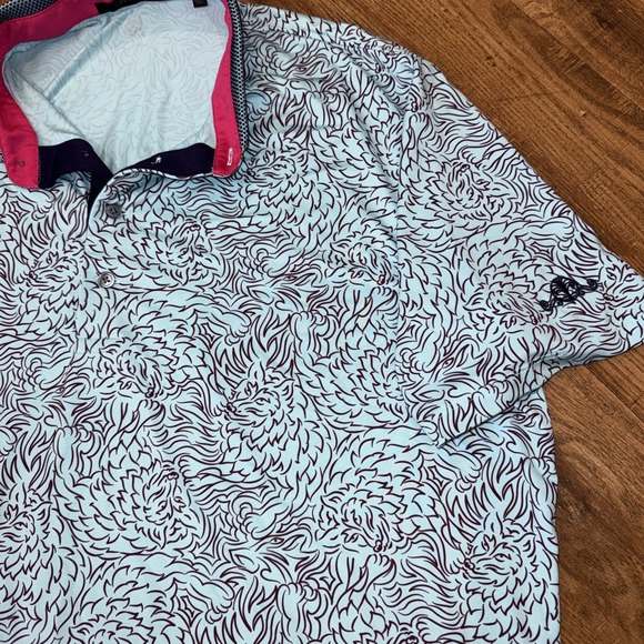 Greyson Den Of Thieves Polo Golf Shirt Size XL Daniel Island Club Logo Skytone - Picture 9 of 10